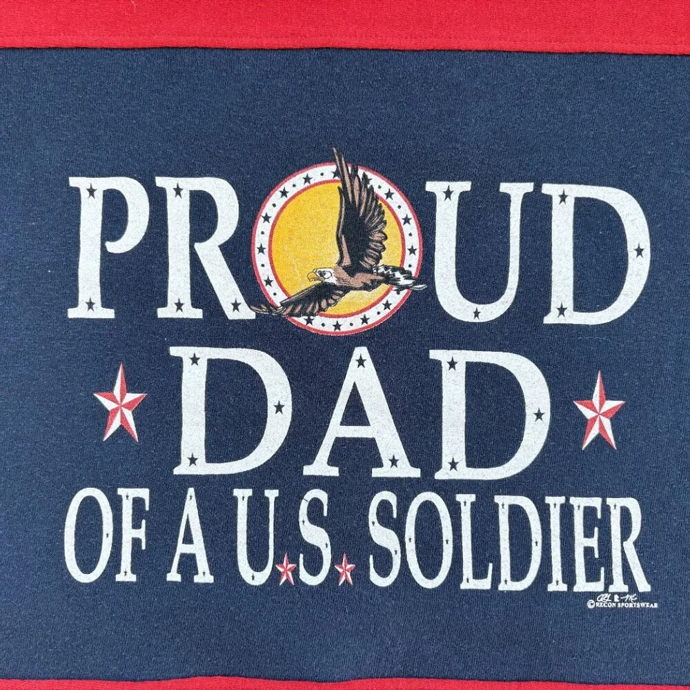 Proud Dad of a US Soldier Handmade upcycled t-shirt throw pillow cover